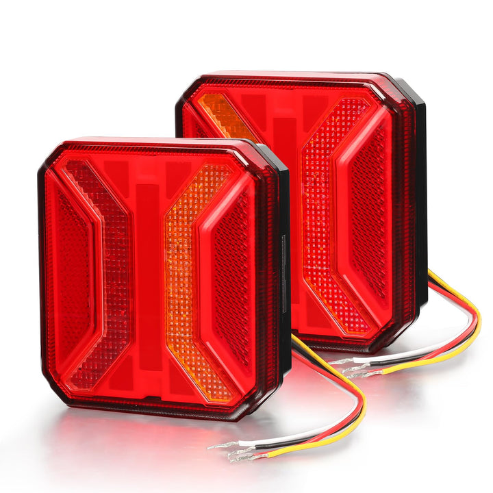 2 Stück Anhänger Rücklichter, IP65 12 V/24 V Superhell Wasserdicht Blinker Bremse Rückwärtsgang Nebe