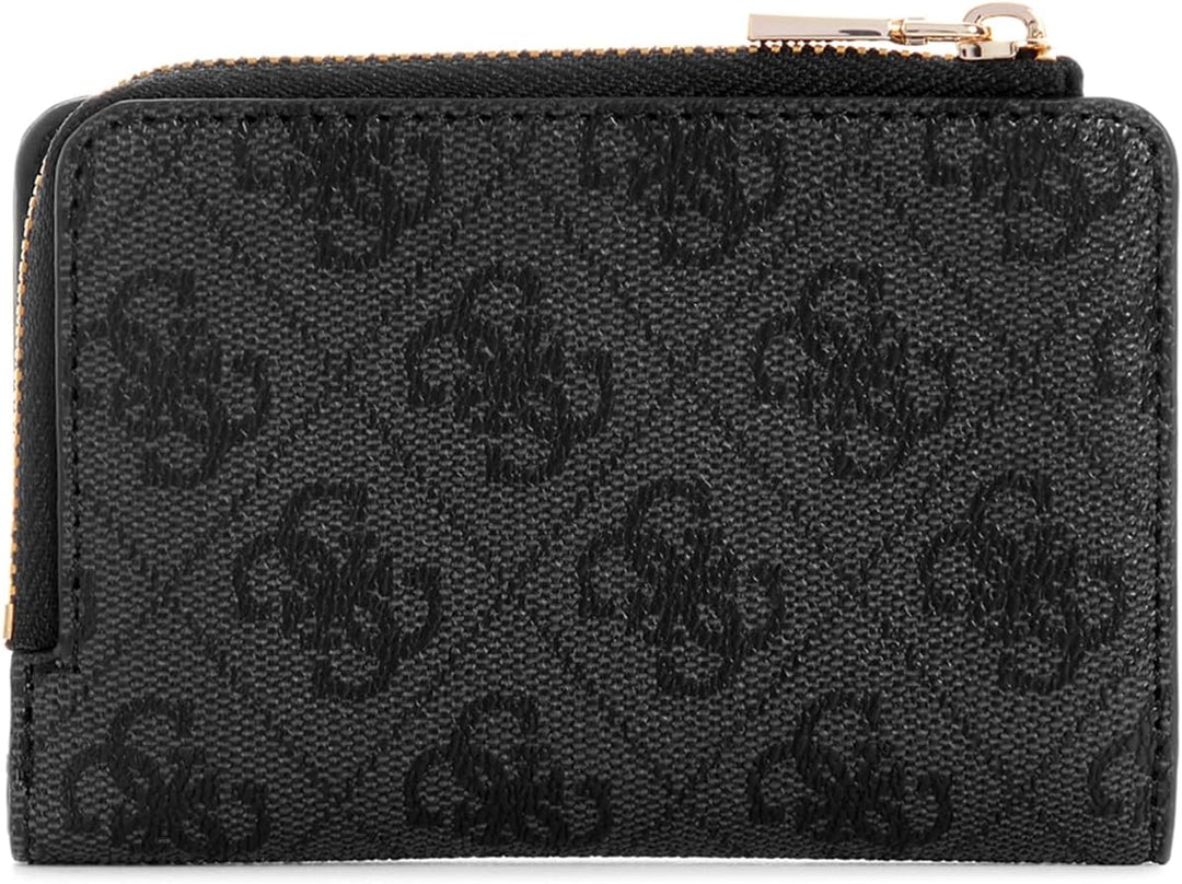 GUESS Damen Laurel Zip Around Card Case Wallet, Coal Logo