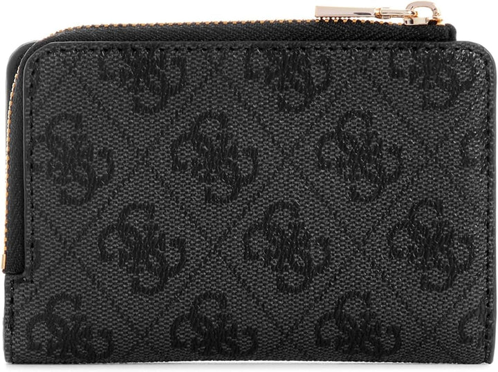 GUESS Damen Laurel Zip Around Card Case Wallet, Coal Logo