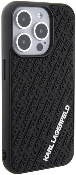 Karl Lagerfeld KLHCP15L3DMKRLK Hülle für iPhone 15 Pro 6.1" Schwarz hardcase 3D Rubber Multi Logo