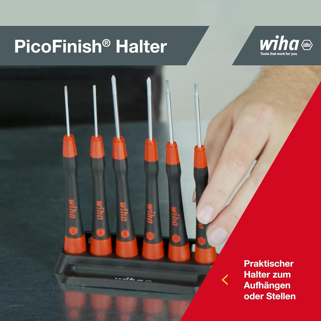 Wiha Feinschraubendreher Set PicoFinish (42997) 7-tlg. Torx I Präzisionsschraubendreher mit Halter I