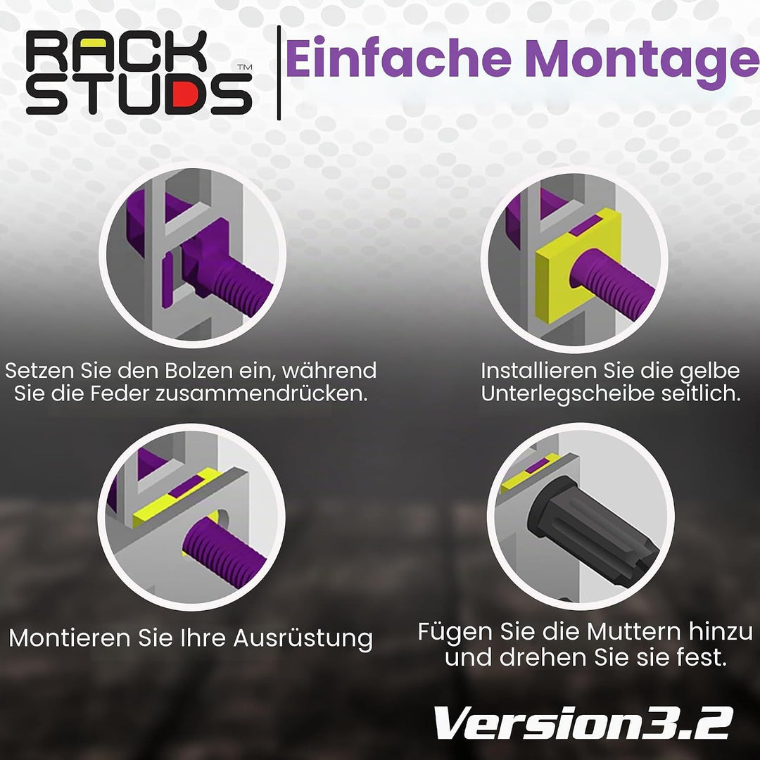 P20 Rack Mount II - Rack-Schrauben für Server-Rack-Schienen 19„ Square Punched Vertical Rails, Perfe