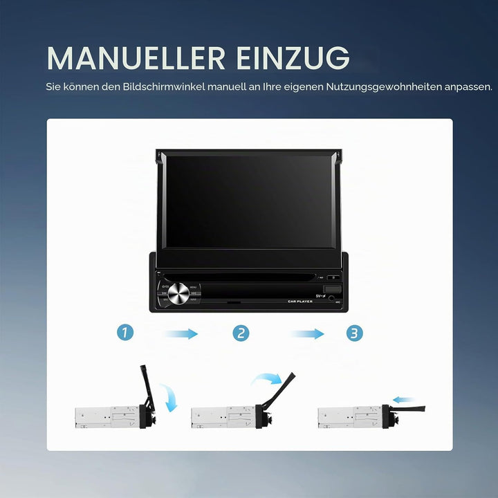 [4+64GB] Hikity Android Autoradio 1 Din mit Navi Wireless Carplay Android Auto Bluetooth Freispreche