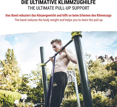 VIA FORTIS Premium Resistance Bands + Übungsanleitung und Tasche - Widerstandsbänder/Klimmzugband un