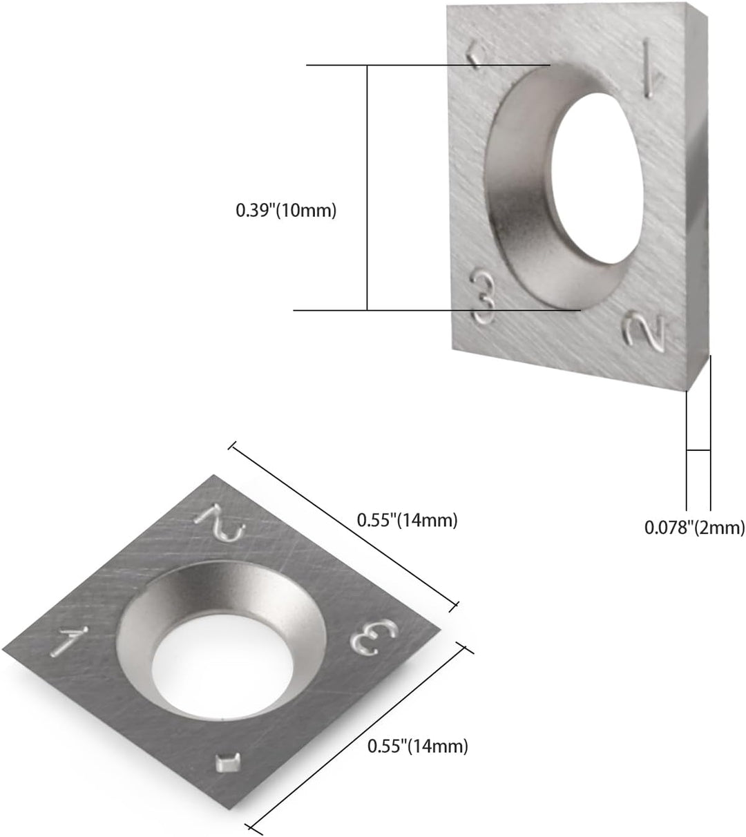Trvoxviq Wendeplatten Wendemesser 10 Stück Ersatzklingen(14x14X2mm, 30°) für Drehmeissel Planfräser