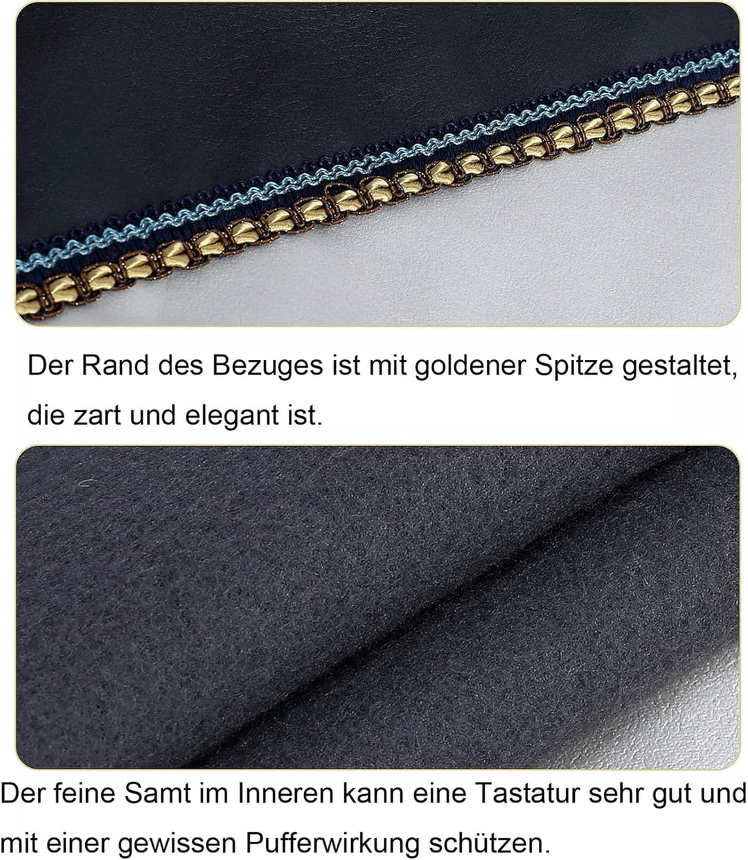 Staubschutz für Klaviertastatur 88-Tasten Klavier Abdeckung E-Piano Tastaturabdeckung Tuch mit Noten