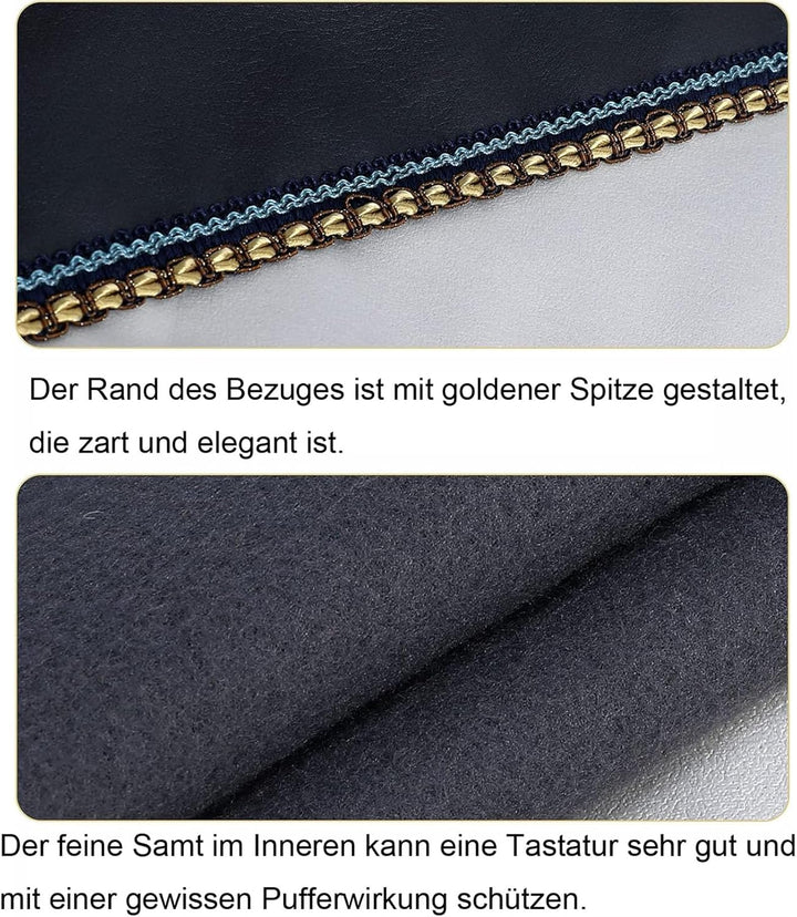 Staubschutz für Klaviertastatur 88-Tasten Klavier Abdeckung E-Piano Tastaturabdeckung Tuch mit Noten