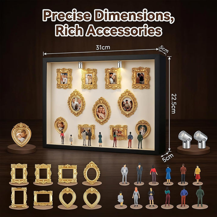 DIY Mini Museum Silhouette Box, DIY Mini Museum Bilderrahmen, Mi ni Figuren, Mi ni Menschen Figuren