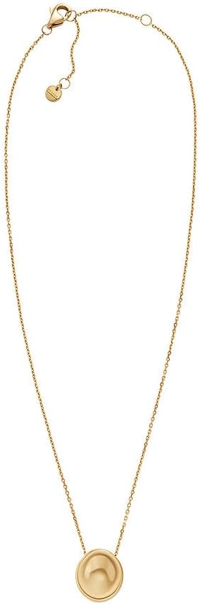 Skagen Damenkette Kariana Anhänger Pebble Edelstahl goldfarben, SKJ1750710, Goldfarbe