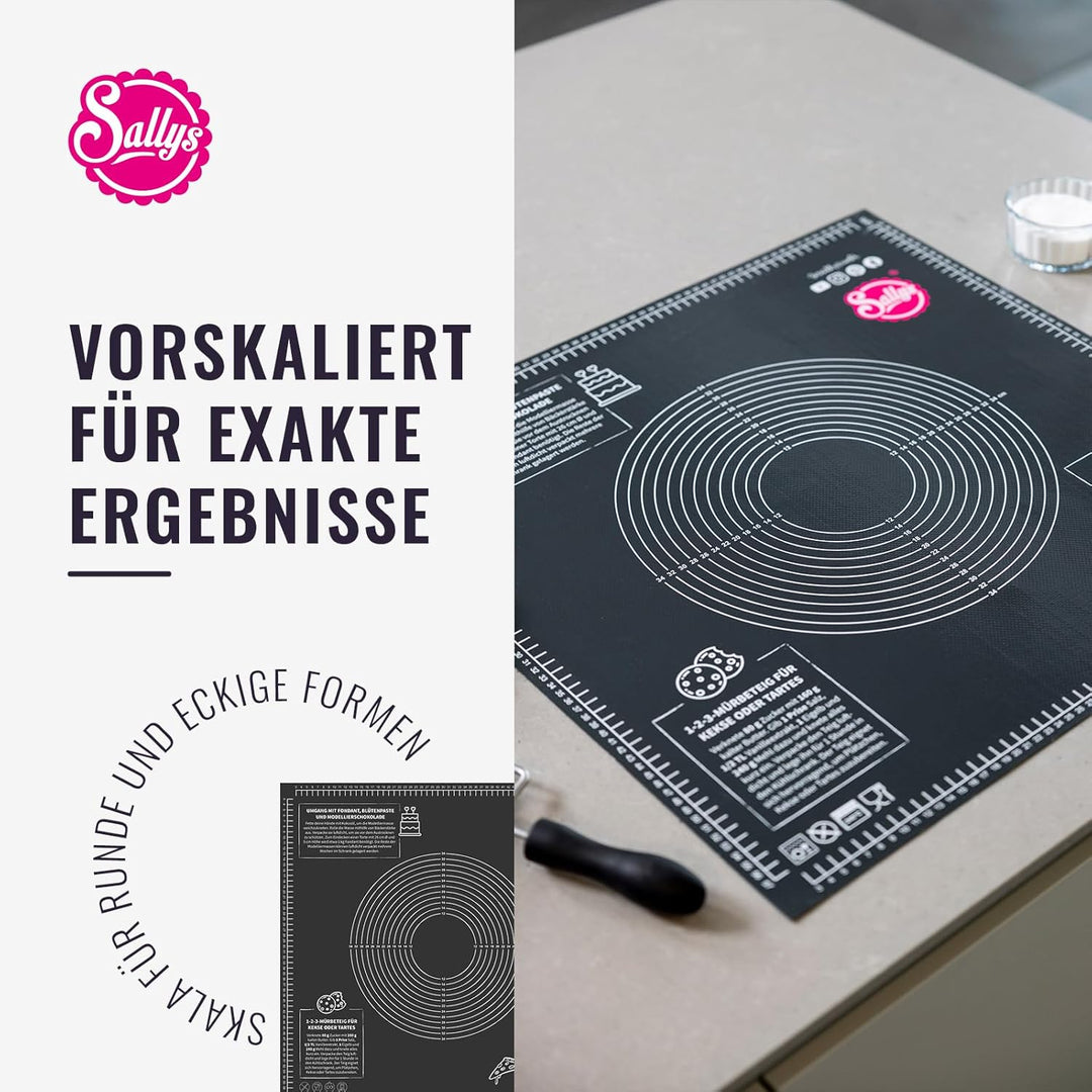 Sallys Silikon Backmatte/Gewebematte - Silikon - verschiede Grössen (60x60) BPA frei- einfach, umwel