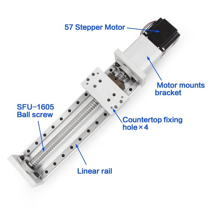 RATTMMOTOR Lineartisch-Aktuator,CNC Linearantrieb Effektiver Hub 300mm Linearführung Mini CNC Linear