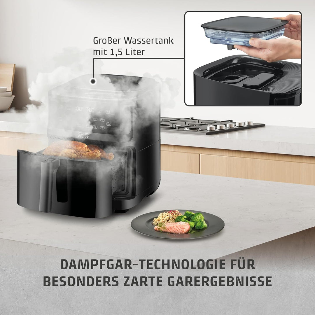 CASO AirFry & Steam 700 - Heissluftfritteuse und Dampfgarer - Testurteil: Sehr Gut, extra grosses Ko