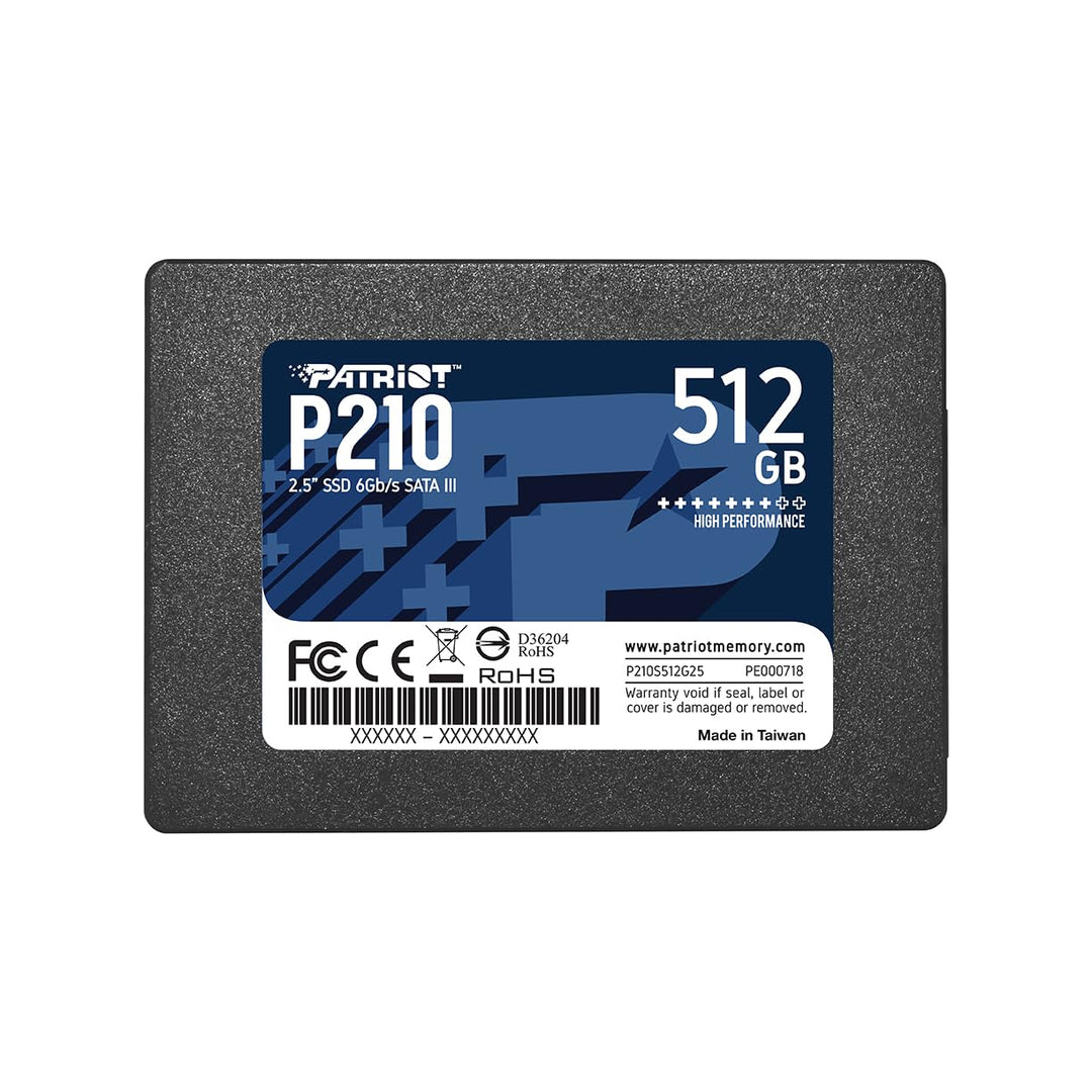 Patriot P210 Interne Solid State Drive 512GB SSD SATA 3 2,5 Zoll, 512GB