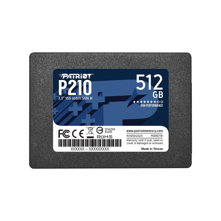 Patriot P210 Interne Solid State Drive 512GB SSD SATA 3 2,5 Zoll, 512GB