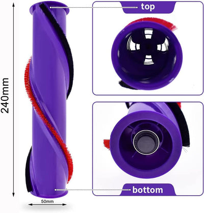 HUAYUWA Ersatz-Teppichbürste (4 Zinkenantrieb, d=50mm) für Dyson V8 Total Clean V8 Animal V7 Staubsa