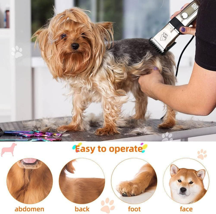 KAEFUYS Schermaschine Hund - IPX7 Wasserdichte Hundeschermaschine Professionelle Tierhaarschneidemas