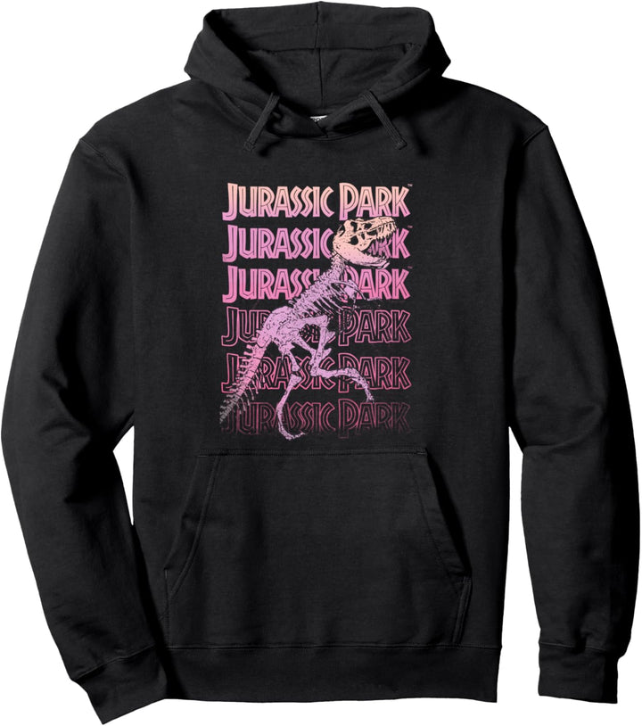 Jurassic World Two Pink Gradient Fossil Logo Stack Pullover Hoodie