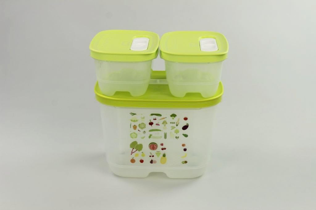 TUPPERWARE Kühlschrank 1,8 L hoch + 375 ml (2) limette KlimaOase Klima P 23822