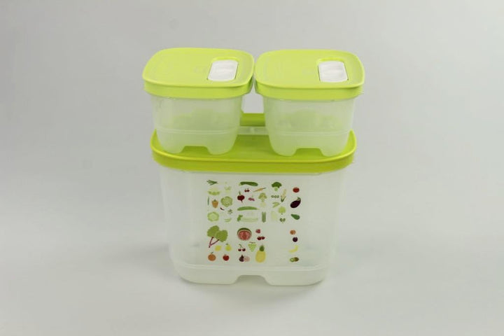 TUPPERWARE Kühlschrank 1,8 L hoch + 375 ml (2) limette KlimaOase Klima P 23822