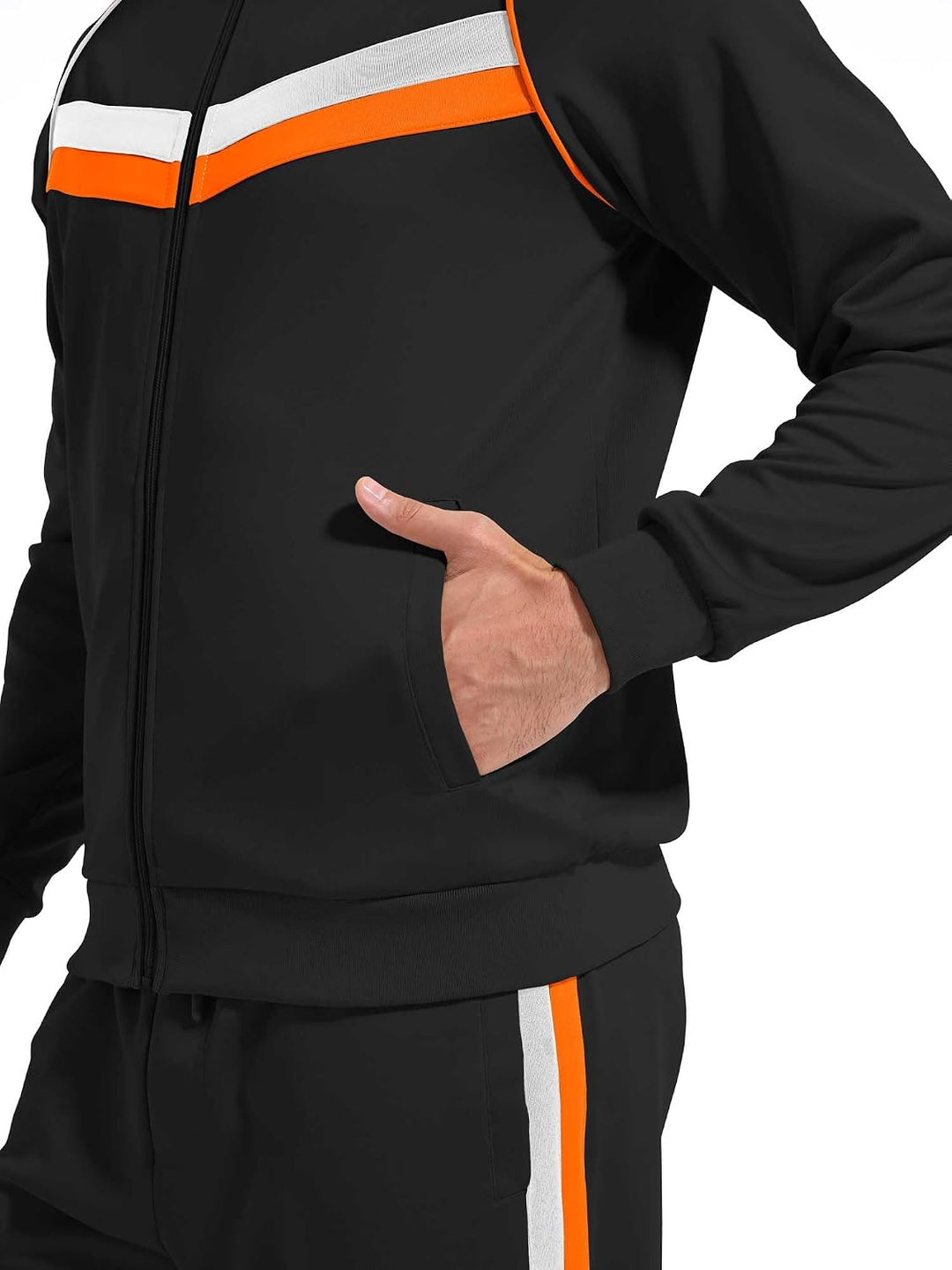 W JIANWANG Herren Jogginganzug Trainingsanzug Sportanzug Fussball Sporthose für Gym Tracksuit Atmung