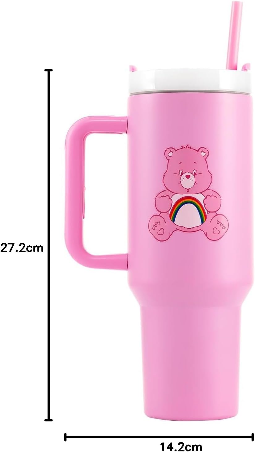 Pyramid International - Tumbler Care Bear - Isothermischer Becher mit Strohhalm und Griff - 1.2L - H