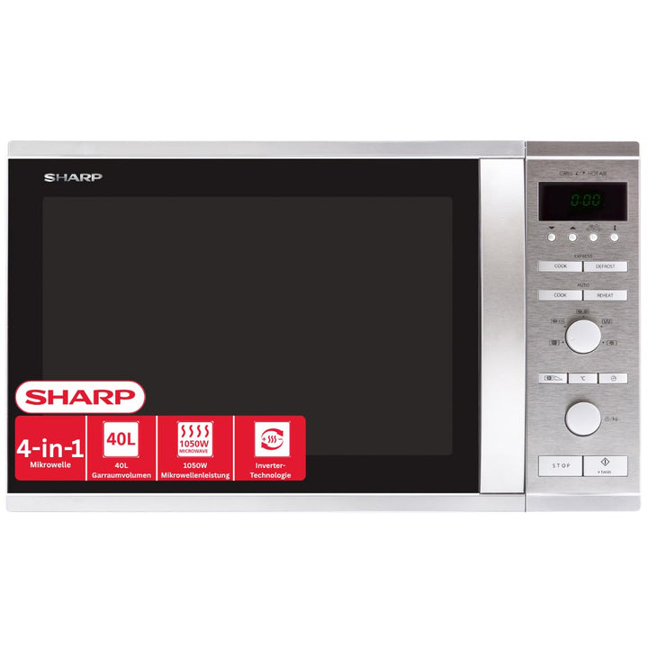 Sharp R941STW Mikrowellen / 1050 W / 40 L/Inverter Technologie/silber