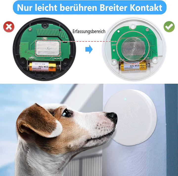 ChunHee Katzenklingel/Hundeklingel Buzzer Hund Haustier-Training Türglocken Sensor Berührt Wasserdic