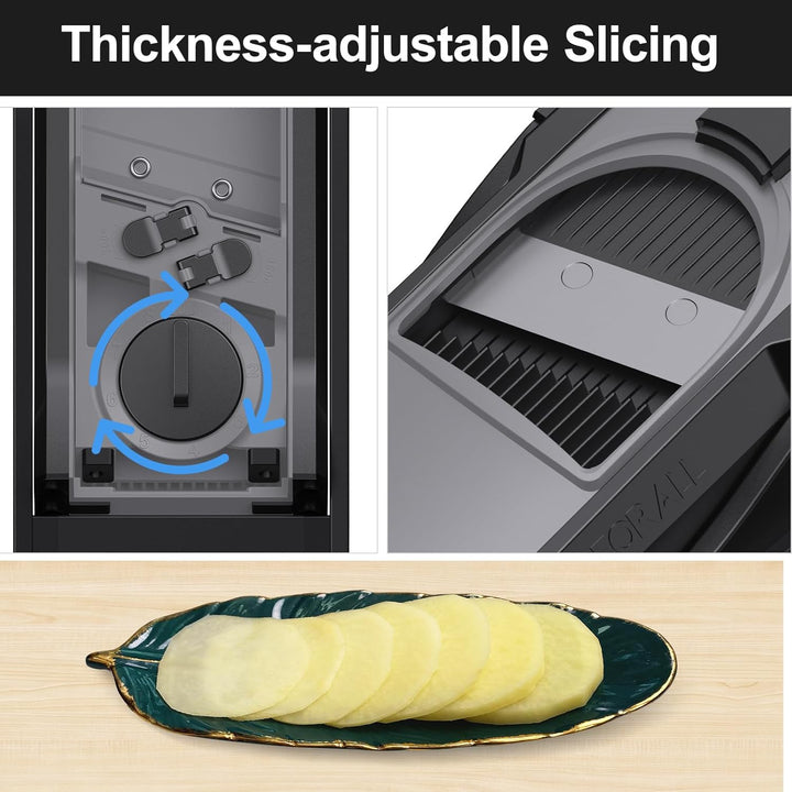 Safe Veggie Chopper Gemüseschneider, Pommes Frittierschneider, Zwiebelhacker, Gemüsehobel, multifunk