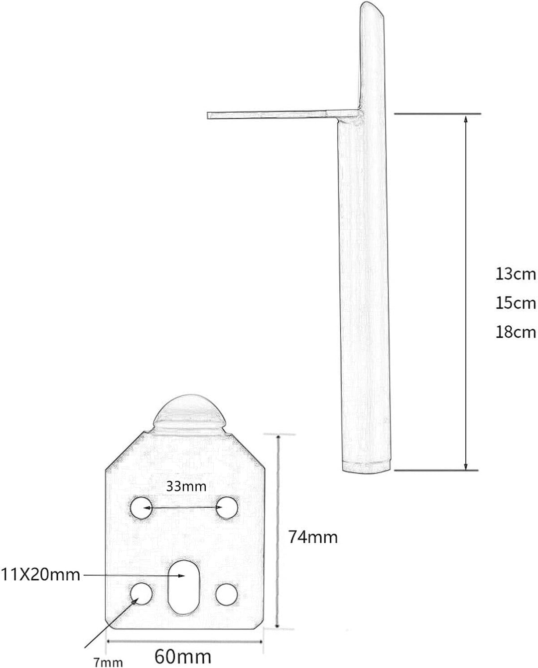 4 Stück Ersatz Möbelfüsse Metall, 6" / 15cm Schwarz Möbelfüsse, DIY Möbel Füsse Tischbeine Schrankfü
