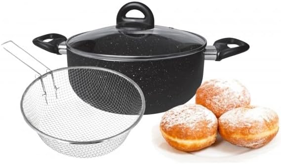 Cheffinger Frittiertopf Fritteuse Pommes Topf mit Korb Ø 24 cm Induktion CF-PAFRY24