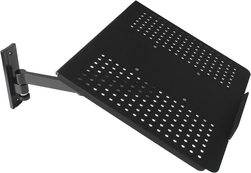 Drall Schwarze universal Wandhalterung mit Ablage Adapterplatte für Laptop Notebook Netbook Tablet P