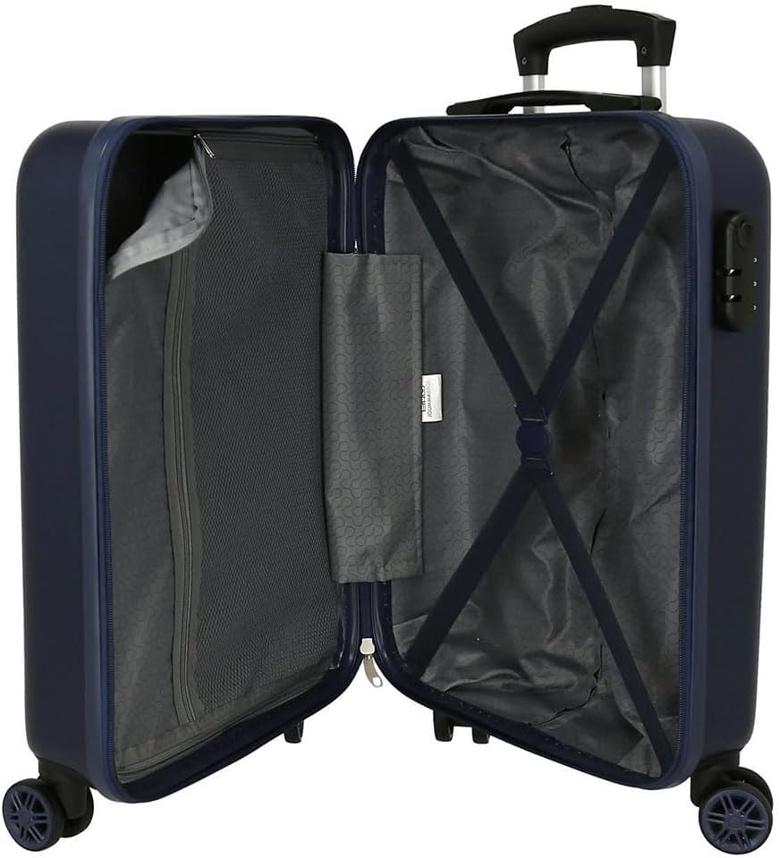 Pepe Jeans Aidan Kabinentrolley, blau, 38 x 55 x 20 cm, Hartplastik, seitlicher Kombinationsverschlu