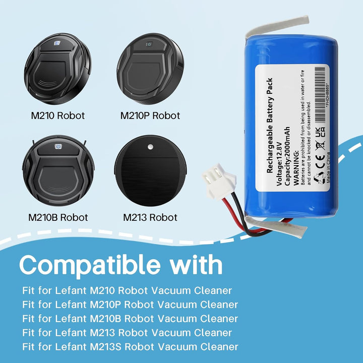 K KYUER Ersatz Saugroboter Akku für Lefant M210 M210 Pro M213 M210P M210B M213S OKP Life 2 Robot Vac