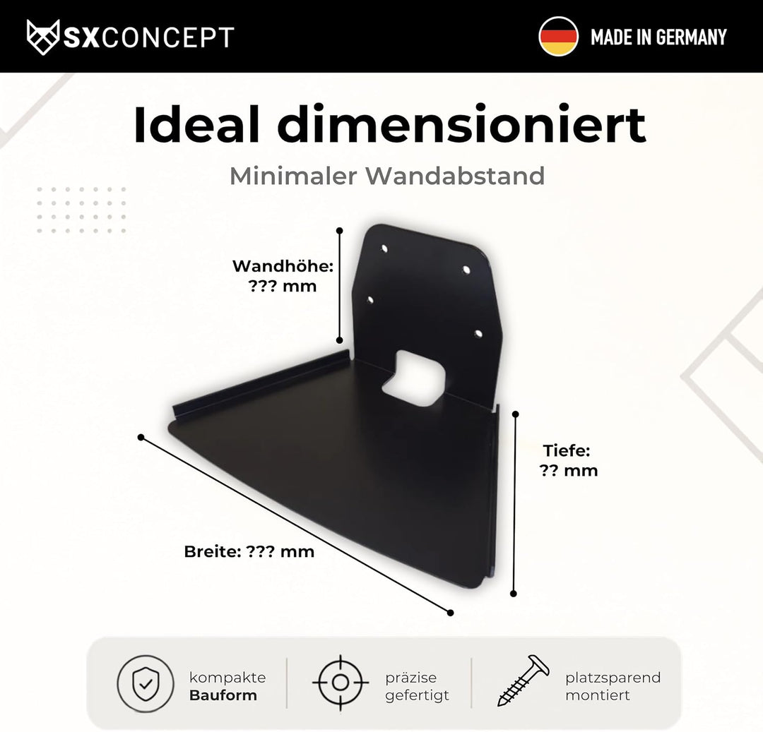 SX-Concept Wandhalterung für Sonos Play 5 Generation 2 weiss | minimalistisch Design | Kleiner Wanda