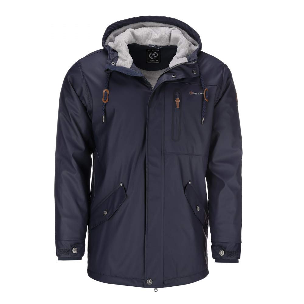 Dry Fashion Herren Regenjacke Bergen - Herrenjacke Regenmantel Männer Jacke Gefüttert Winddicht Wass