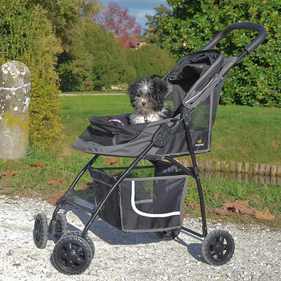 Ferplast Haustierwagen für kleine Hunde Globetrotter Faltbarer Buggy für kleine Hunde bis 9 kg, Falt