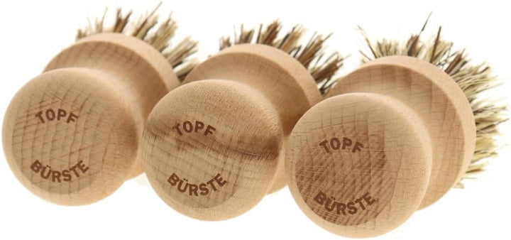 3X HOFMEISTER® Topfbürste, 8 cm, löst starken Schmutz aus Töpfen &amp; Pfannen, schont die Antihaftbesch