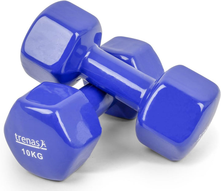 trenas Kurzhanteln | 2er Set | Hantelset | je 10 kg | Hanteln für Frauen und Männer | Fitness und Kr