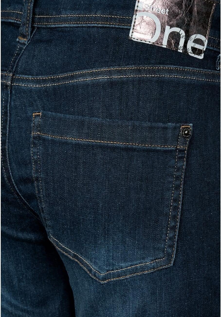 Street One Damen Jeanshose Boot Cut 25W / 30L Intensive Indigo Wash, 25W / 30L Intensive Indigo Wash