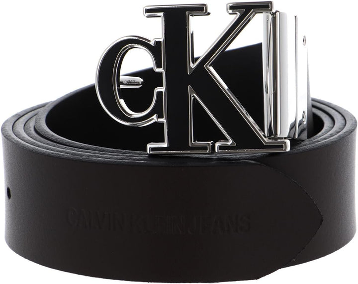Calvin Klein Mono Hardware Belt W95 Black/Bitter Brown - kürzbar