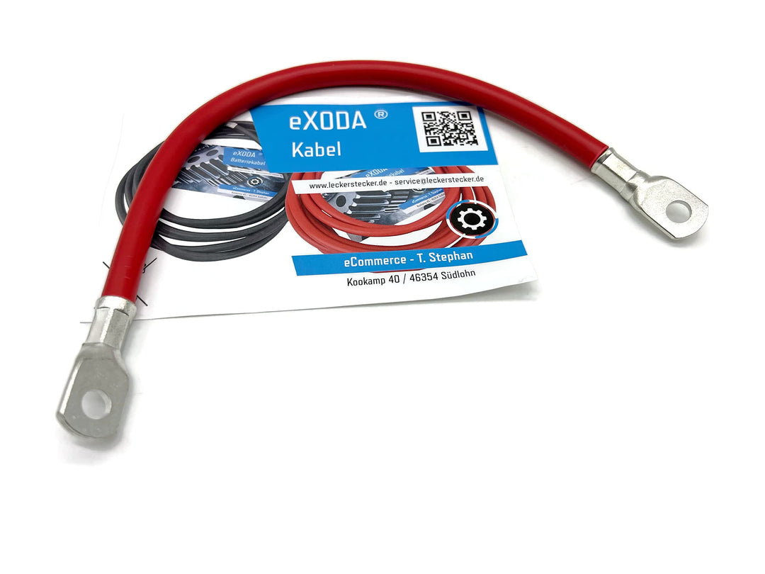 Exoda Batteriekabel 35 mm² 20cm M8 Rot flexibel 99 Prozent Kupfer Auto Boot Motorrad optimale Stromü