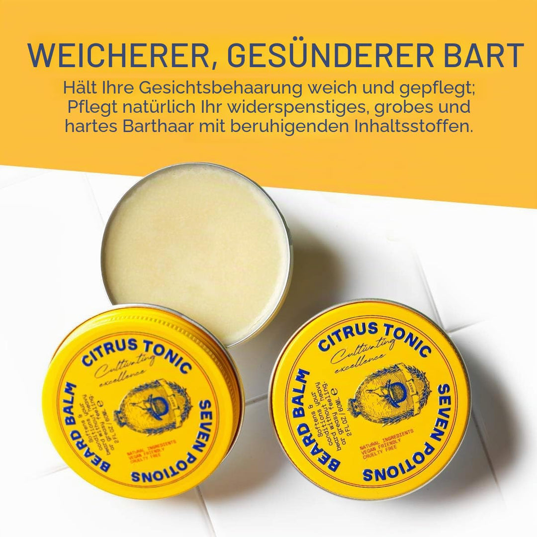 Seven Potions Bartbalsam für Männer — Bart Conditioner und Softener zum vitalisieren von Haut, Haar