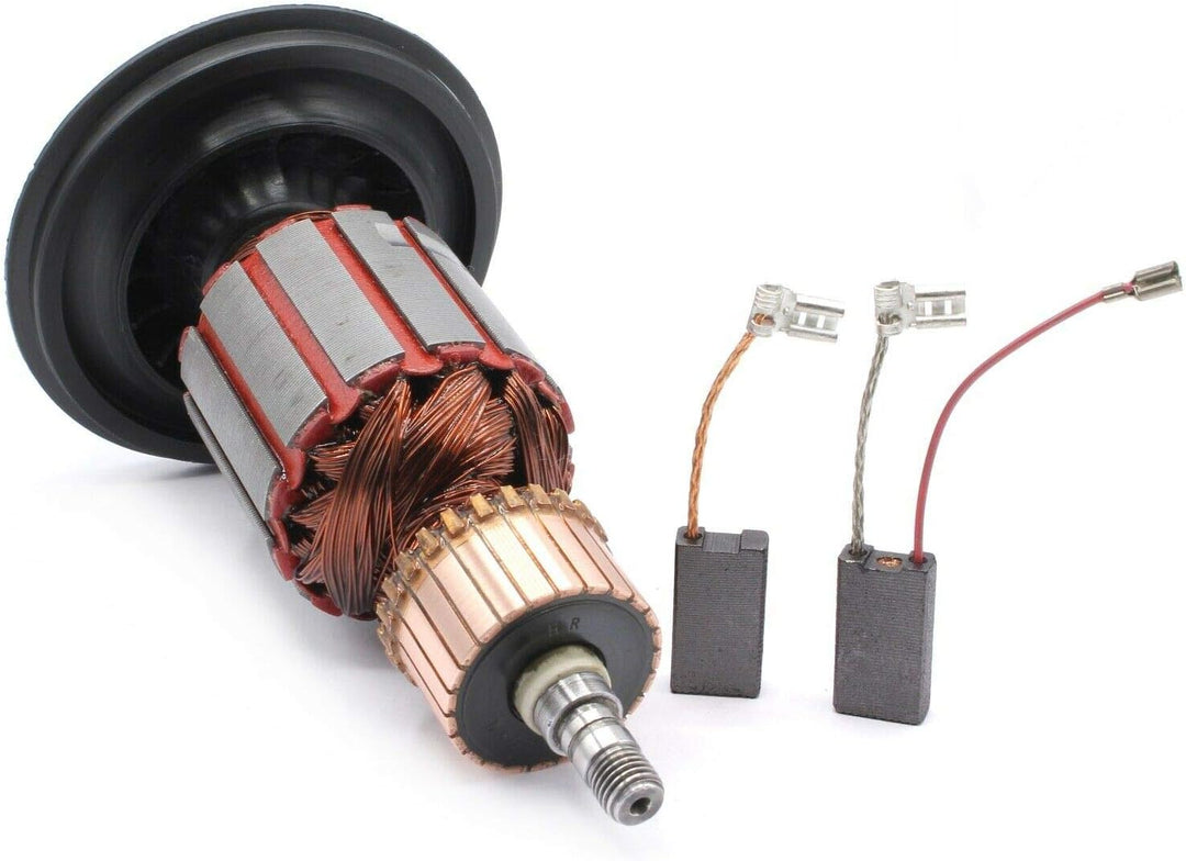 Anker Rotor Motor inkl. Lüfter + Kohlebürsten passend für Bosch GBH 5-40 DE, GBH 5-40 DCE, GSH 5 E,
