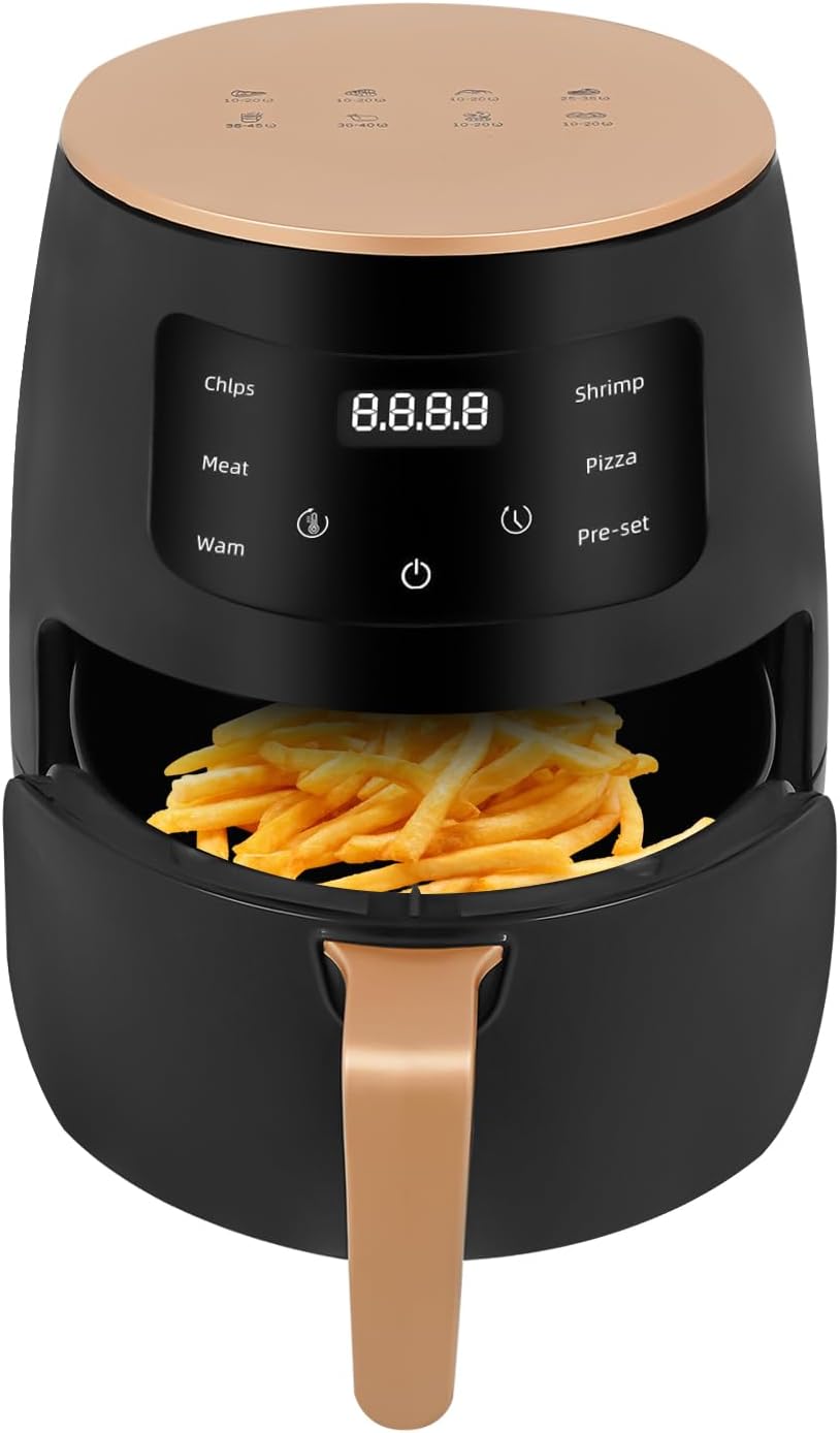 Heissluftfritteuse 3.5L, Fritteuse ohne Öl, Kompakter 2400W AirFryer, Antihaftbeschichtung, Kompakte