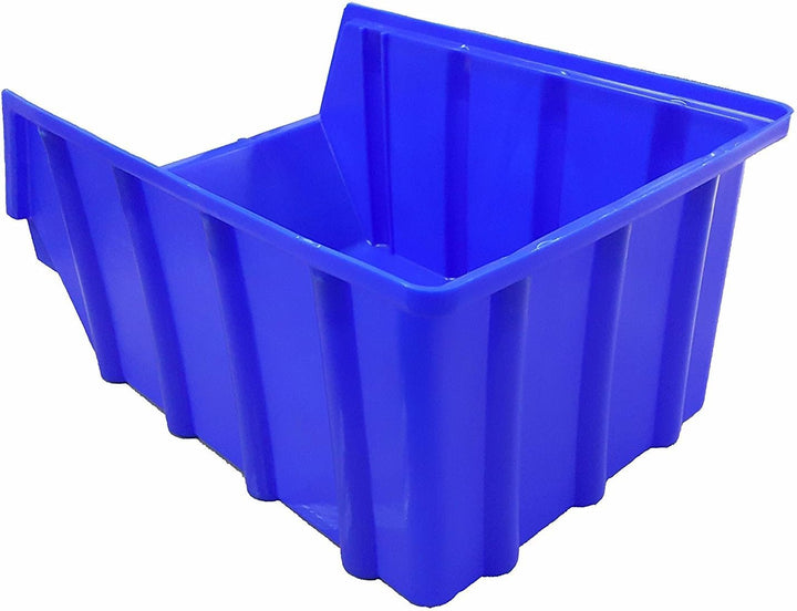 15 Stapelboxen Blau Gr.4 | aus hochwertigem Kunststoff | mit Schildcheneinschub | Lagerkisten | Schr