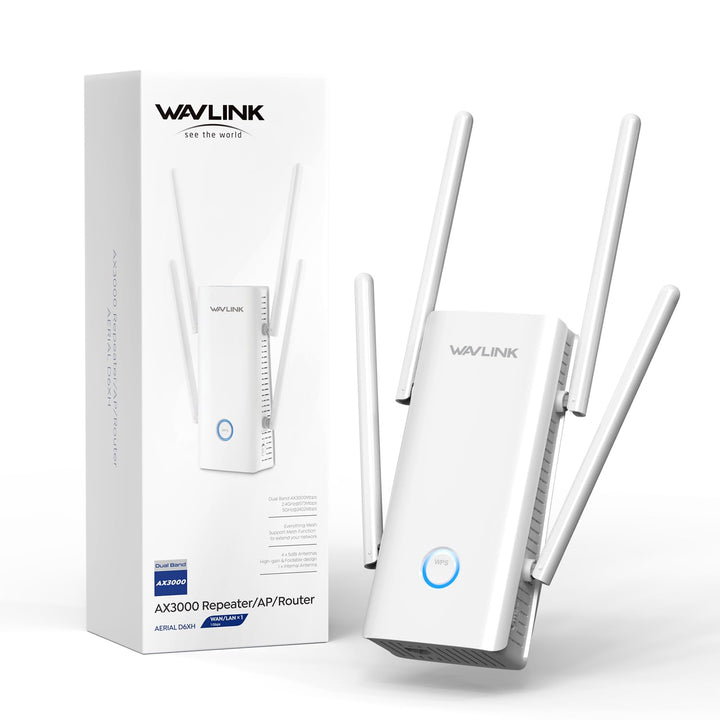 WAVLINK WLAN Verstärker Steckdose WiFi 6 AX3000 für Zuhause deckt bis zu 3000sq.ft, WLAN Reapter 5 *