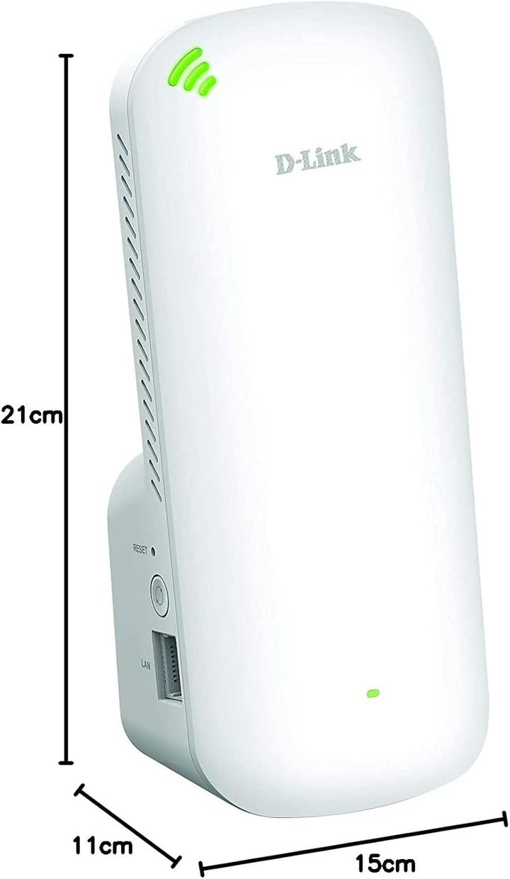 D-Link DAP-X1860 AX1800 Mesh Wi-Fi 6 Range Extender (WLAN Booster, Repeater, Hotspot mit Gigabit Por