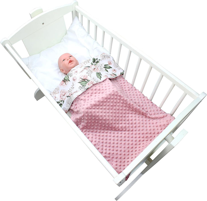 TupTam 2er Set Baby Decken Einschlagdecke 85x85 cm für Autositz Babyschale Babydecke Wiegendecke Min