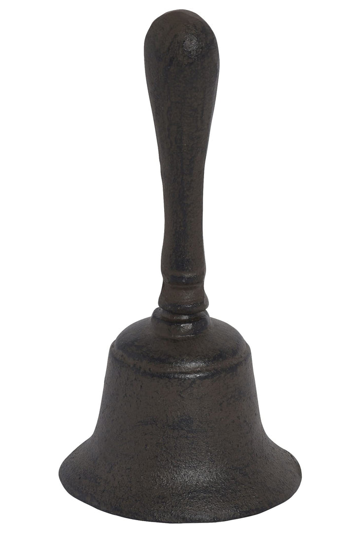 Glocke Gusseisen schwarz stabil Kling Glöckchen Handglocke Weihnachtsmann Advent H=18 cm Motiv Handg