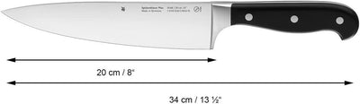 WMF Spitzenklasse Plus Kochmesser 34 cm, geschmiedet, Performance Cut, Spezialklingenstahl, Klinge 2